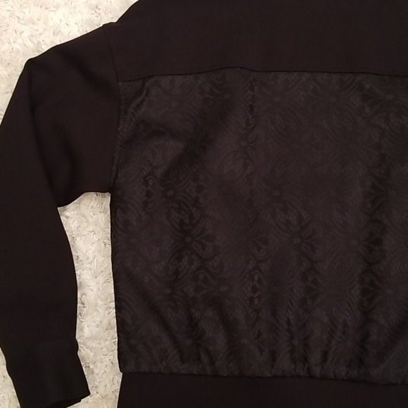 7 For All Mankind 7FAM Black Lace Bomber Jacket - Picture 6 of 11